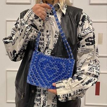 Смешанная Цветная сумка на заказ, модная сумка ручной работы с клапаном на плече, летняя сумочка для пожилых, женская сумка-мессенджер 2023, посетить вечеринку