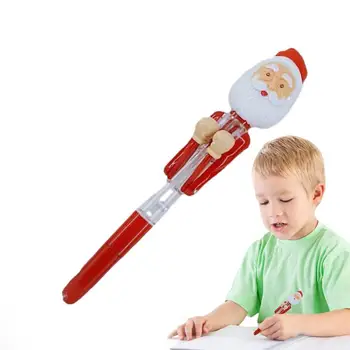Мультяшные ручки Санта-Клауса, Милая Боксерская ручка Санта-Клауса с легкими забавными рождественскими принадлежностями, Уникальный праздничный подарок для школ