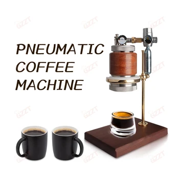 Пневматическая кофемашина GZZT, кофеварка под давлением воздуха, 42 мм/58 мм Чаша для порошка, эспрессо-машина, портативная для улицы