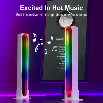 LED RGB light bar Night Light Красочная атмосфера музыкальный ритм Интеллектуальное приложение light настольный компьютер Спальня Настольный Ночник