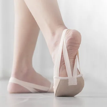 Танцевальная обувь с мягким дном Modern Dance Balance, обувь для художественной гимнастики средней длины, Мягкие носки, Балетные туфли для бального искусства