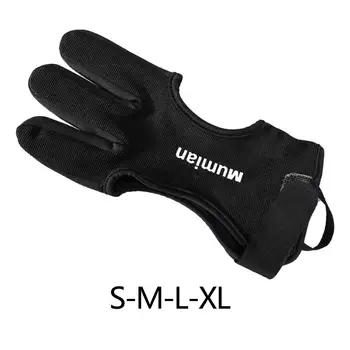 Спортивная перчатка для стрельбы из лука на открытом воздухе, тройная, дышащая, черная