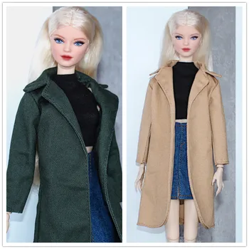 Длинное Пальто/30 см кукольная одежда зеленое Пальто костюм наряд Для 1/6 BJD Xinyi FR ST Кукла Барби /кукольная одежда Рождество