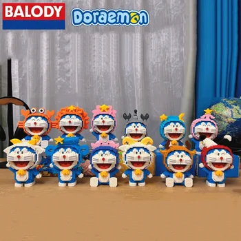 Строительные блоки BALODY Doraemon, модель cos twelve constellation, Овен, Телец, Лев, Близнецы, детские игрушки ручной работы, подарок на день рождения