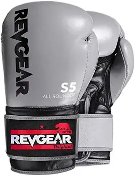 Универсальная кожаная боксерская перчатка Revgear S5 | Тренировки По Кикбоксингу Муай Тай ММА В Спаррингах | Отличная защита Запястий и Суставов