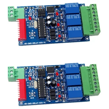2X 3-канальный релейный выход DMX 512, плата контроллера LED Dmx512, декодер LED DMX512, контроллер релейного переключателя