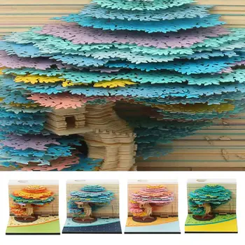 Красочный коврик для вырезания дерева Four Seasons из бумаги 3D Коврик 3D бумажная модель Наборы для сборки моделей своими руками Игрушки для взрослых Подарки на день рождения T0M5