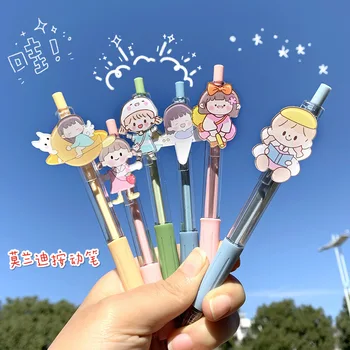 Симпатичная гелевая ручка с мягким прессованием 0,5 мм, студенческая ручка для письма Morandi, японский мультфильм INS, ручка для подписи нажимного типа Morandi Strawberry Girl
