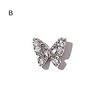 Декоративные Сверкающие подвески-бабочки для ногтей, украшение для маникюра для маникюрного салона