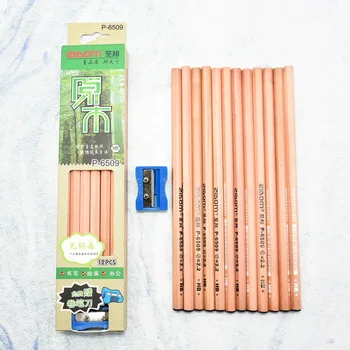 12 шт. / коробка высококачественных карандашей из натурального дерева, древесный уголь для заправки карандашей, нетоксичные школьные принадлежности для рисования