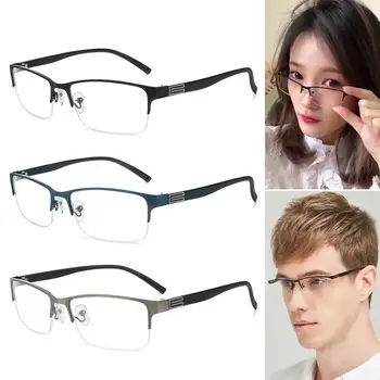 Мужские Деловые очки для близорукости в квадратной оправе, Винтажная защита глаз, Ультралегкие очки для ухода за зрением 100 ~ 600 диоптрий