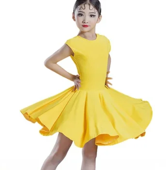детское платье для латиноамериканских танцев ярких цветов для девочек для бальных танцев