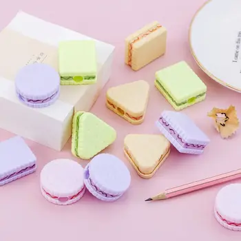 Точилка для карандашей Kawaii Cookies Креативные простые инструменты для резки карандашей Разных конфетных цветов Канцелярские принадлежности для письма