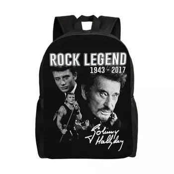 Дорожный рюкзак Johnny Hallyday Для женщин и мужчин, школьный рюкзак для ноутбука, сумки для студентов Французского рок-певца