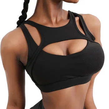 Женский спортивный бюстгальтер Cloud Hide, сексуальная спортивная рубашка большого размера, укороченный топ для фитнеса и йоги, спортивный тренировочный жилет, нижнее белье с эффектом пуш-ап, спортивная одежда