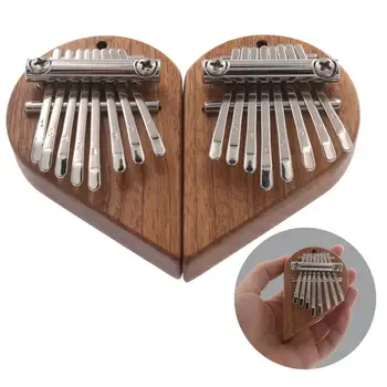 Разнообразие новых стилей, модное 8-тональное мини-пианино с изящными пальцами, портативная музыкальная подвеска для небольшого щипкового инструмента, акрил / дерево