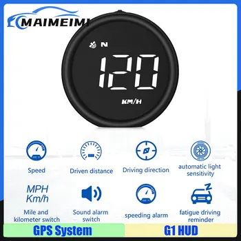 Новый Автомобильный HUD GPS G1, Бортовой Компьютер, Цифровой Головной Дисплей, Автоматический Спидометр, Сигнализация Превышения Скорости, Проектор Лобового Стекла Для Всех автомобилей