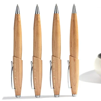 Высококачественная деловая деревянная шариковая ручка в стиле ретро с черными чернилами 0,7 мм, канцелярские принадлежности для подписи, Офисные принадлежности для учителей