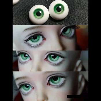 кукольное глазное яблоко из смолы 12 мм/14 мм, аксессуары для куклы с зелеными глазами для куклы 1/6 1/4 BJD, глазное яблоко ручной работы, сделай сам