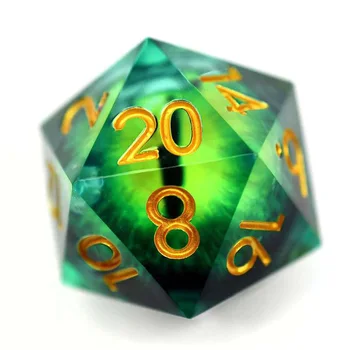 Набор из 7 Многогранных кубиков BESCON Dragon's Eye с Острыми краями, Ручной работы Dragon's Eye для ролевой игры, доступно 4 цвета