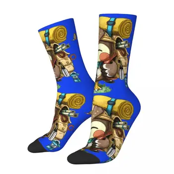 Забавные счастливые мужские компрессионные носки Blathers в стиле ретро Harajuku Animal Crossing, новые горизонты, хип-хоп новинка, бесшовные носки для экипажа