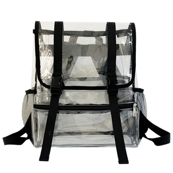 Школьный рюкзак College BackpackBookbag для студентов-подростков, прозрачный дорожный рюкзак Унисекс, черный / синий / серый / розовый / фиолетовый