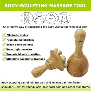 Деревянная шведская массажная чашка, грибной массажер, массажные инструменты для лечения дерева для борьбы с целлюлитом, лимфодренажа, расслабления мышц