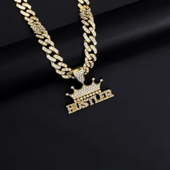 Ожерелье с подвеской HUSLER с веревочной цепочкой шириной 4 мм, стильные ювелирные изделия в стиле хип-хоп для мужчин и женщин
