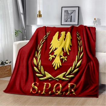 Одеяло с римским принтом SPQR, одеяло для дивана в офисной гостиной, одеяло для домашнего кондиционера, многофункциональное одеяло в подарок