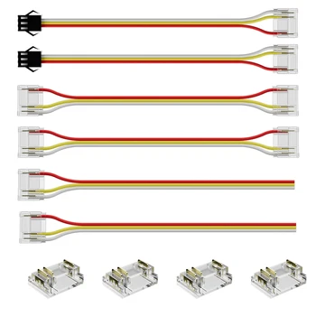 PAUTIX COB RGBIC LED Strip Комплект 3-Контактных Разъемов 12 мм Удлинитель к проводному разъему для COB RGBIC LED Strip Light
