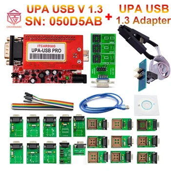 SN: 050D5A5B V1.3 UPA-USB программатор с адаптером Eeprom SOP8 SOIC8 Clip для Windows 10 64Bit с функциями NEC для настройки микросхемы ECU