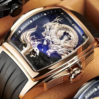 Мужские роскошные часы REEF TIGER со скелетом дракона, механические автоматические часы с автоподзаводом, светящиеся водонепроницаемые reloj de hombre