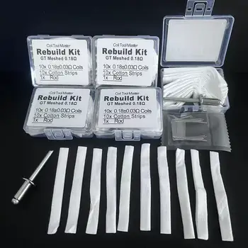 DIY GT Meshed Coil Rebuild Kit Для GT Mesh GT2 Rebuild Cotton Core Sky Solo Plus Инструменты для Восстановления NRG SKRR-S Gen-X/S 0.18